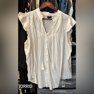 Torrid Sleeveless White Top